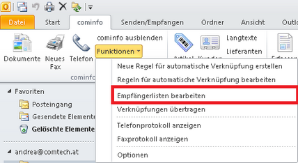 Empfaengerlisten