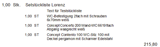 Setstückliste