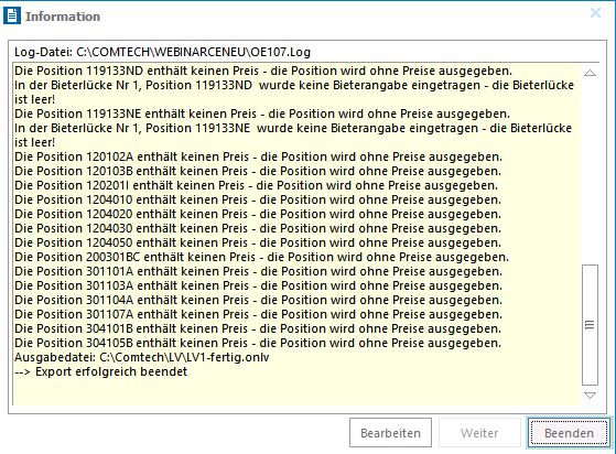export log