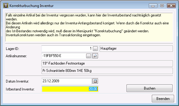 Korrekturbuchung Inventur 02