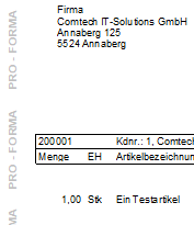 proforma
